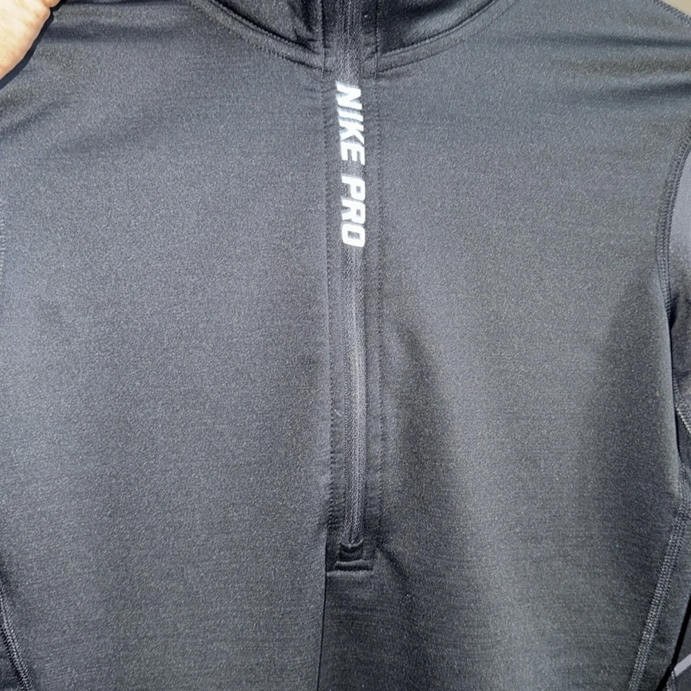 Nike Black and Gray Camo Sleeve Top